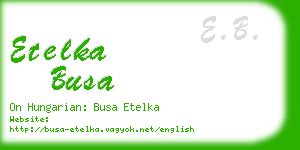 etelka busa business card